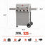 Parrilla gas propano 4 quemadores acero inox Mesa 2