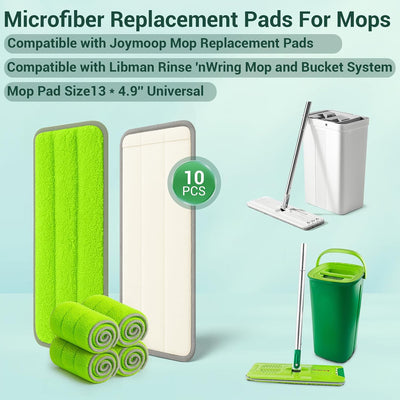 10 Pzas Almohadillas Repuesto Trapeador Libman Rinse 'n Wring