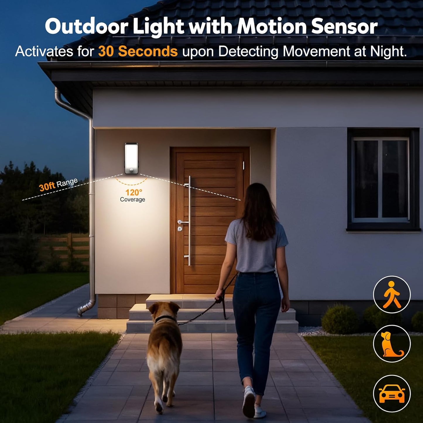 Luz exterior recargable sensor movimiento 10000mAh 3 modos