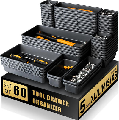 Organizador caja herramientas bandeja mejorada 60pzas