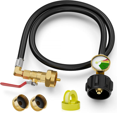 Adaptador recarga propano 1lb manguera 3pulg válvula