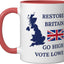 Taza cerámica British Pride Restaurar Reino Unido Rojo/Blanco