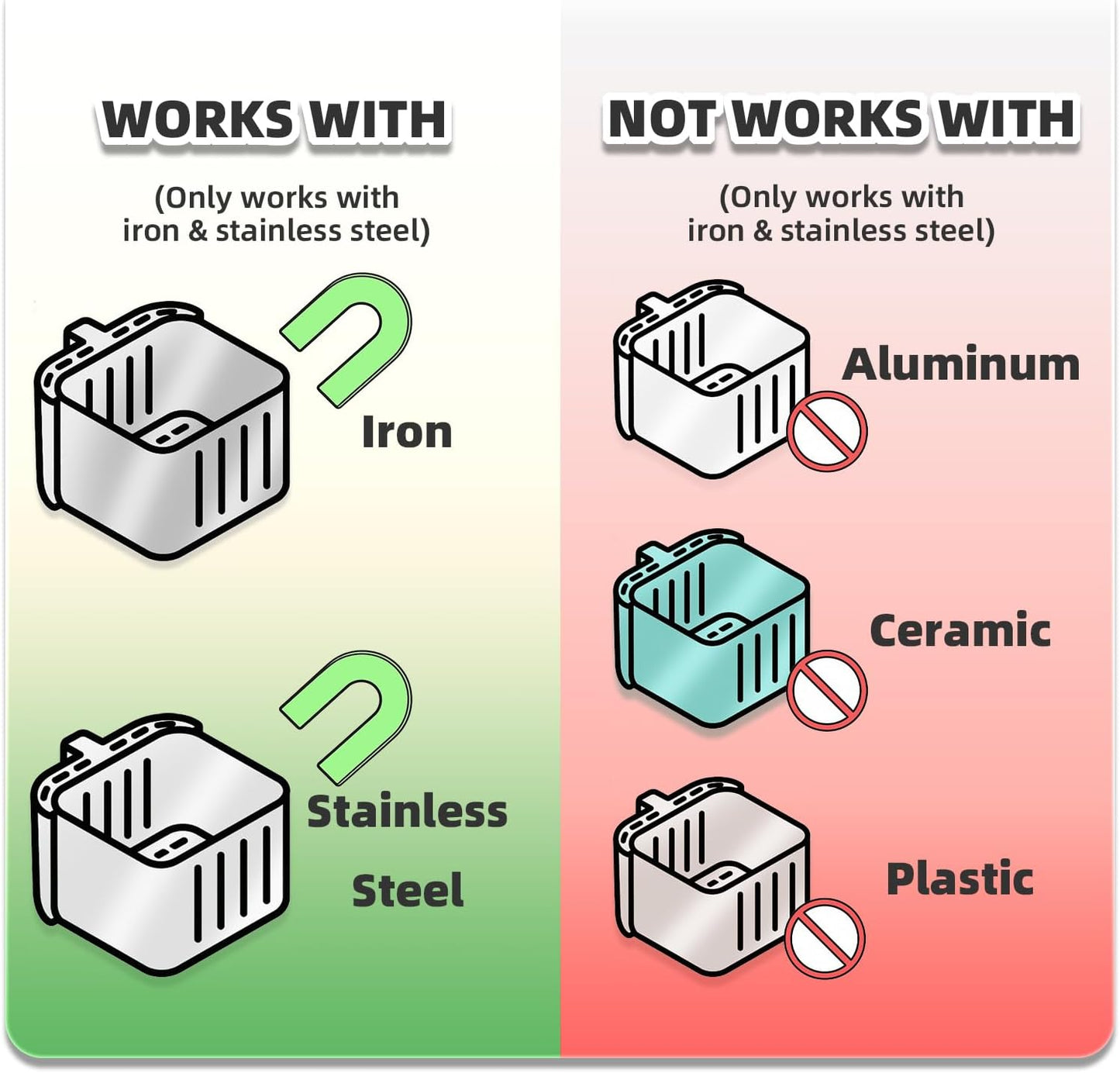 Imanes para freidora de aire con hebillas magnéticas de silicona resistente