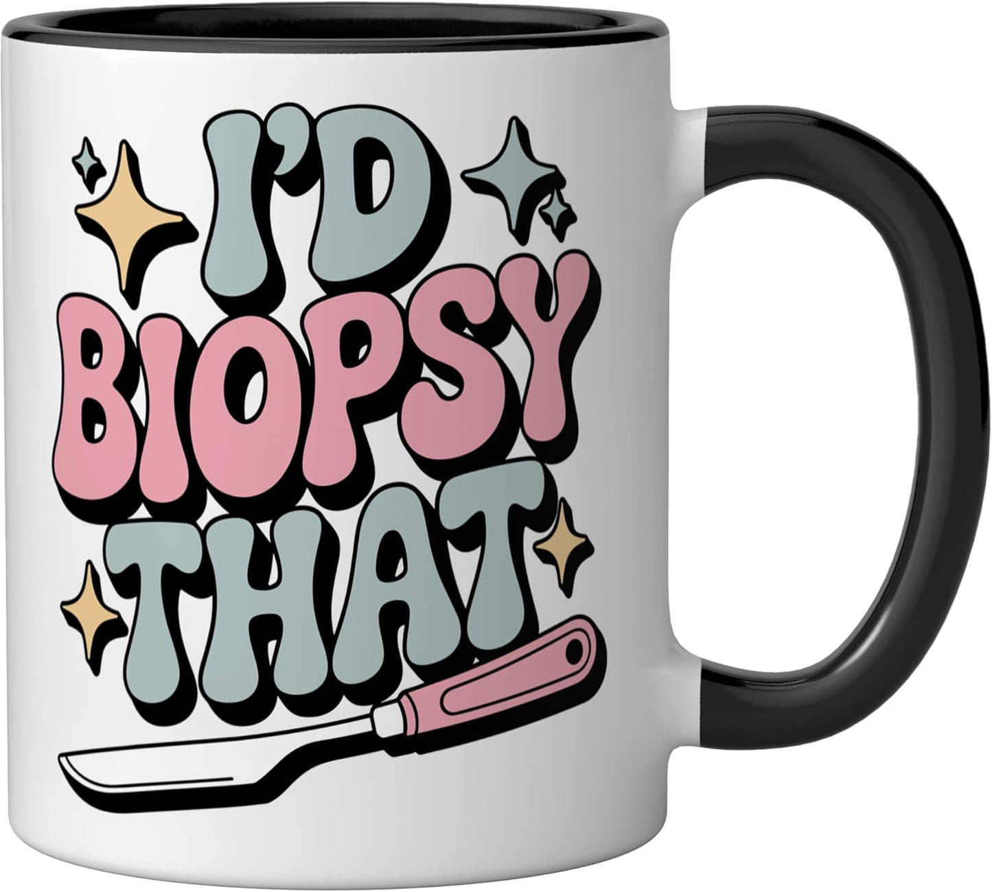 Taza cerámica para dermatología diseño dermatólogo negro/blanco