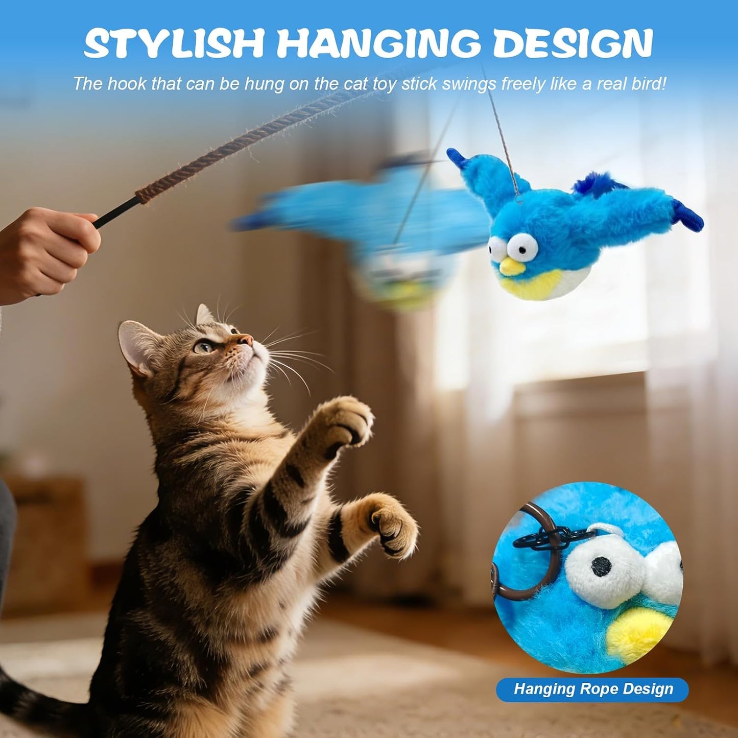 Juguete interactivo para gatos con sensor movimiento