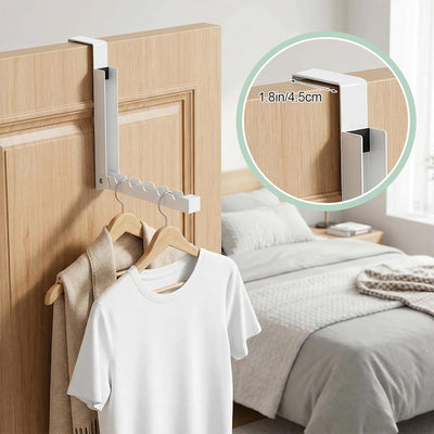 Estante secador plegable puerta set 2 metal blanco