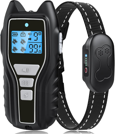 Collar entrenamiento perros con control remoto IPX7 2000 pies