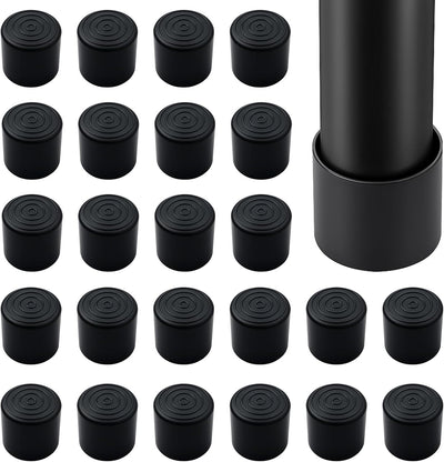 Set 24 tapas redondas PVC 1pulg antideslizantes para sillas y mesas