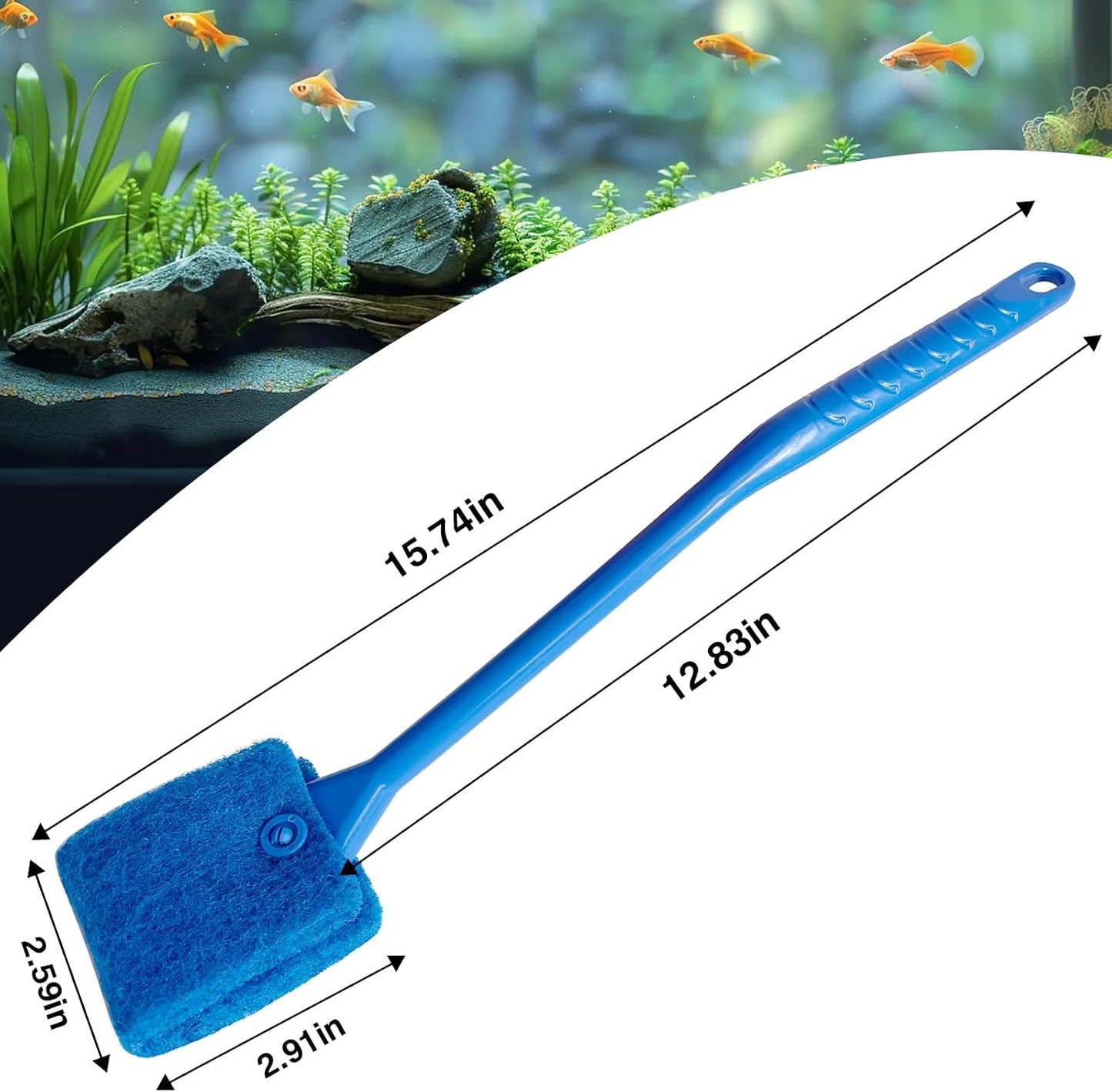 Cepillo acuario antideslizante doble cara para hogar