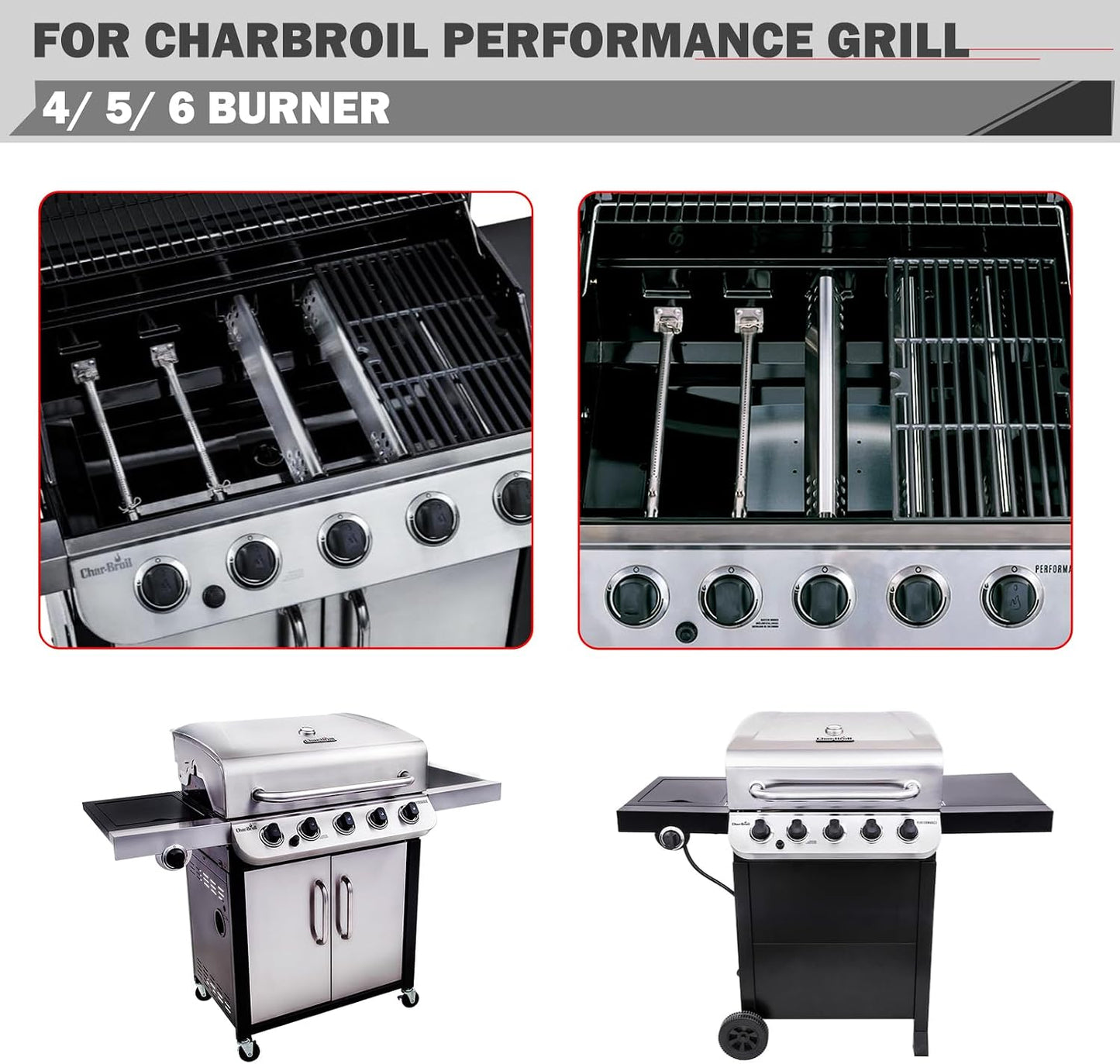 Repuesto quemadores parrilla Charbroil Performance 5