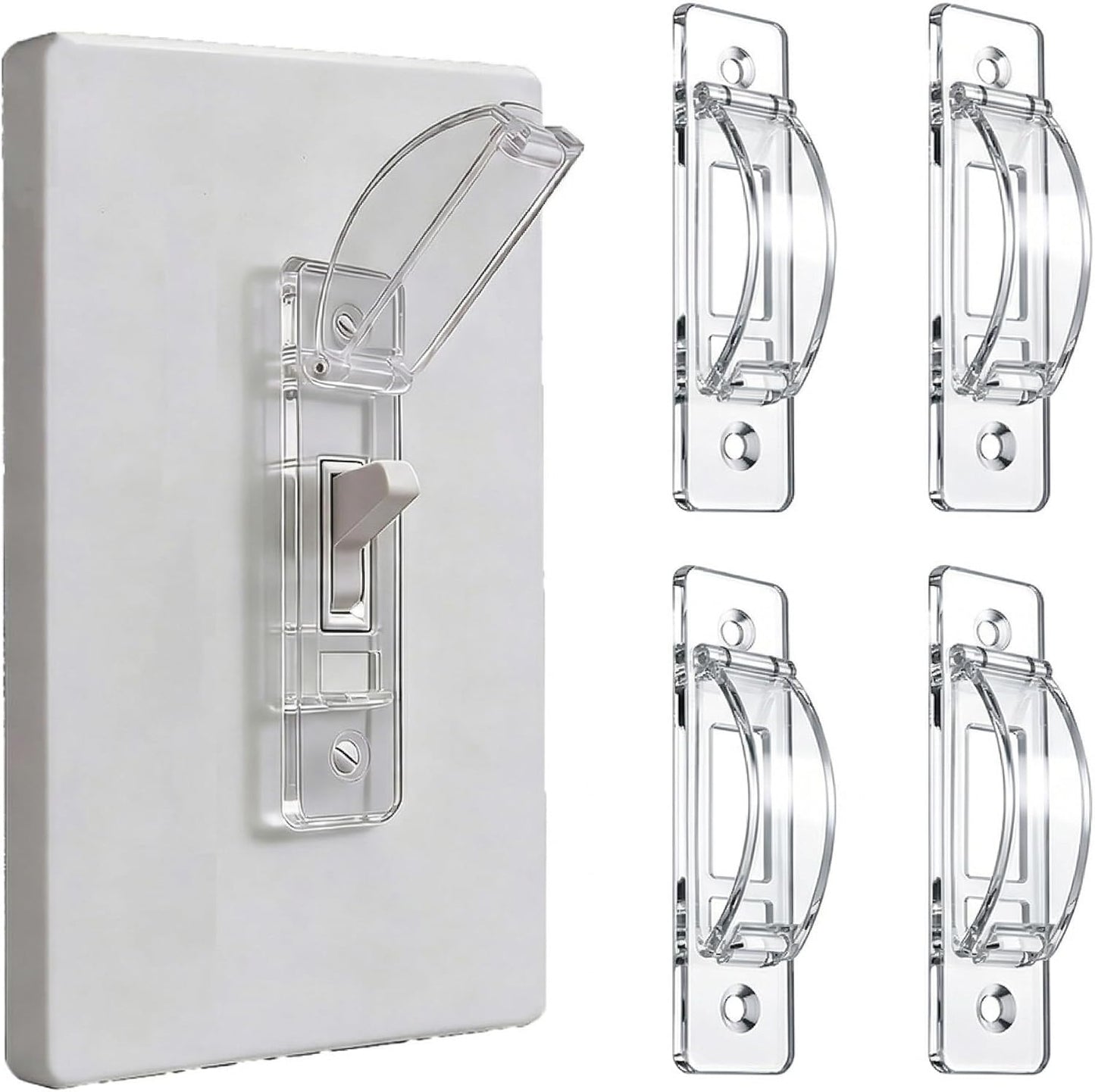 Protector interruptor pared pack 4 cubiertas seguridad niños