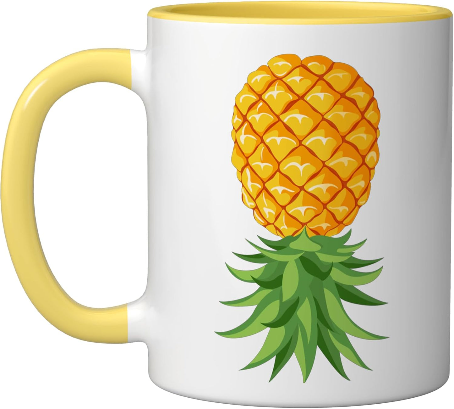 Taza Cerámica para Pareja Estilo Crucero Amarillo/Blanco