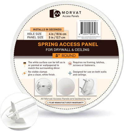 Panel acceso resorte 5x5pulg plástico ABS techo yeso