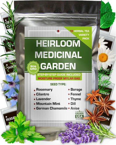 10 Semillas Hierbas Medicinales Lavanda Menta Manzanilla