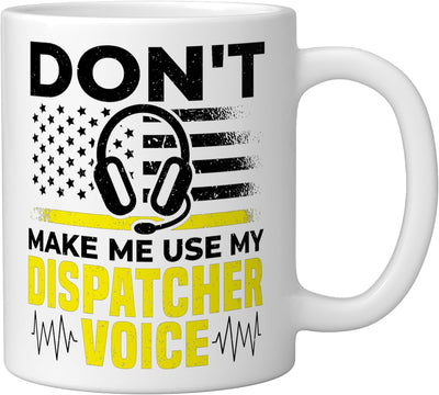 Taza cerámica para semana de voz de operador 911 blanco