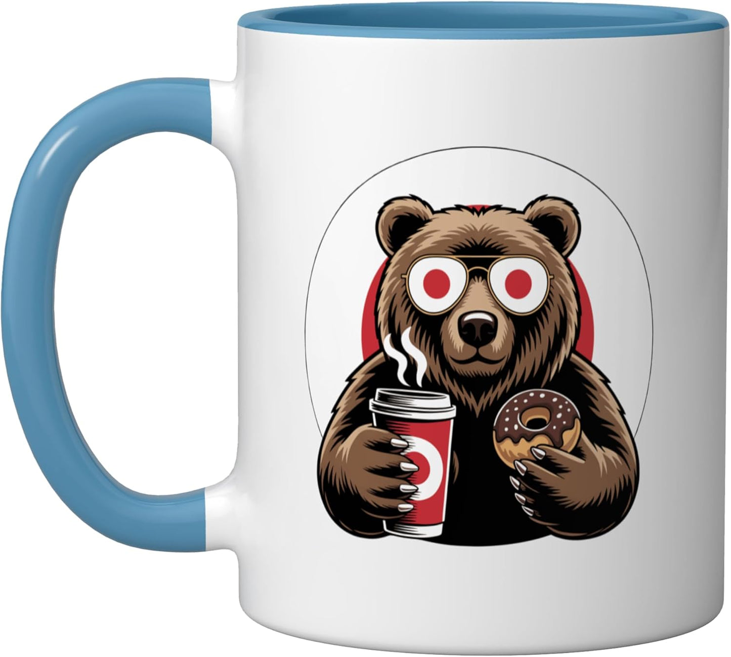 Taza Cerámica Bandera Japón Azul Blanco