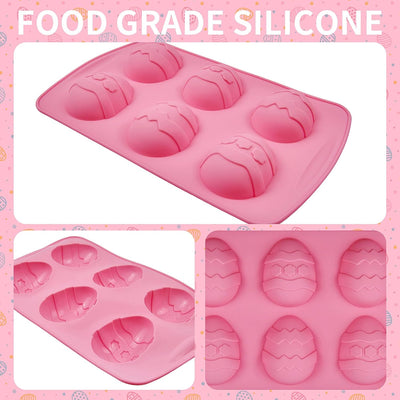 Moldes de silicona para huevos de Pascua y cubos de hielo paquete 2