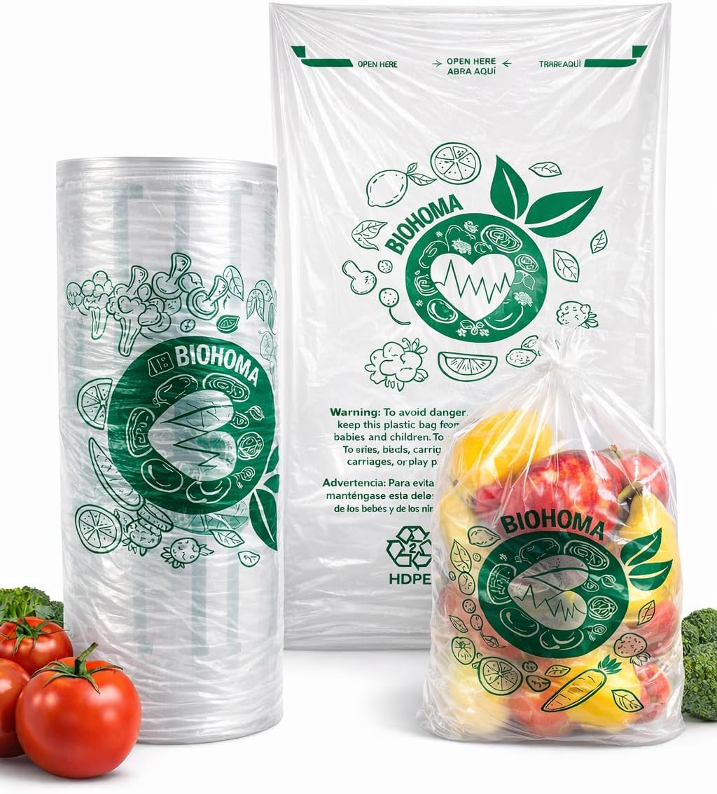 Bolsas biodegradables transparentes 12x20pulg 3200uds