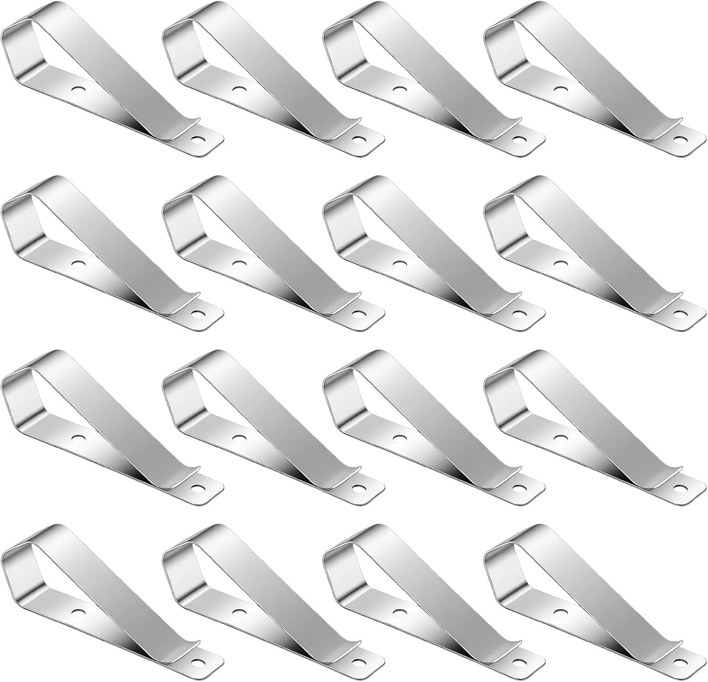 16 Pzas Clip Visera Acero Inox Auto Bricolaje