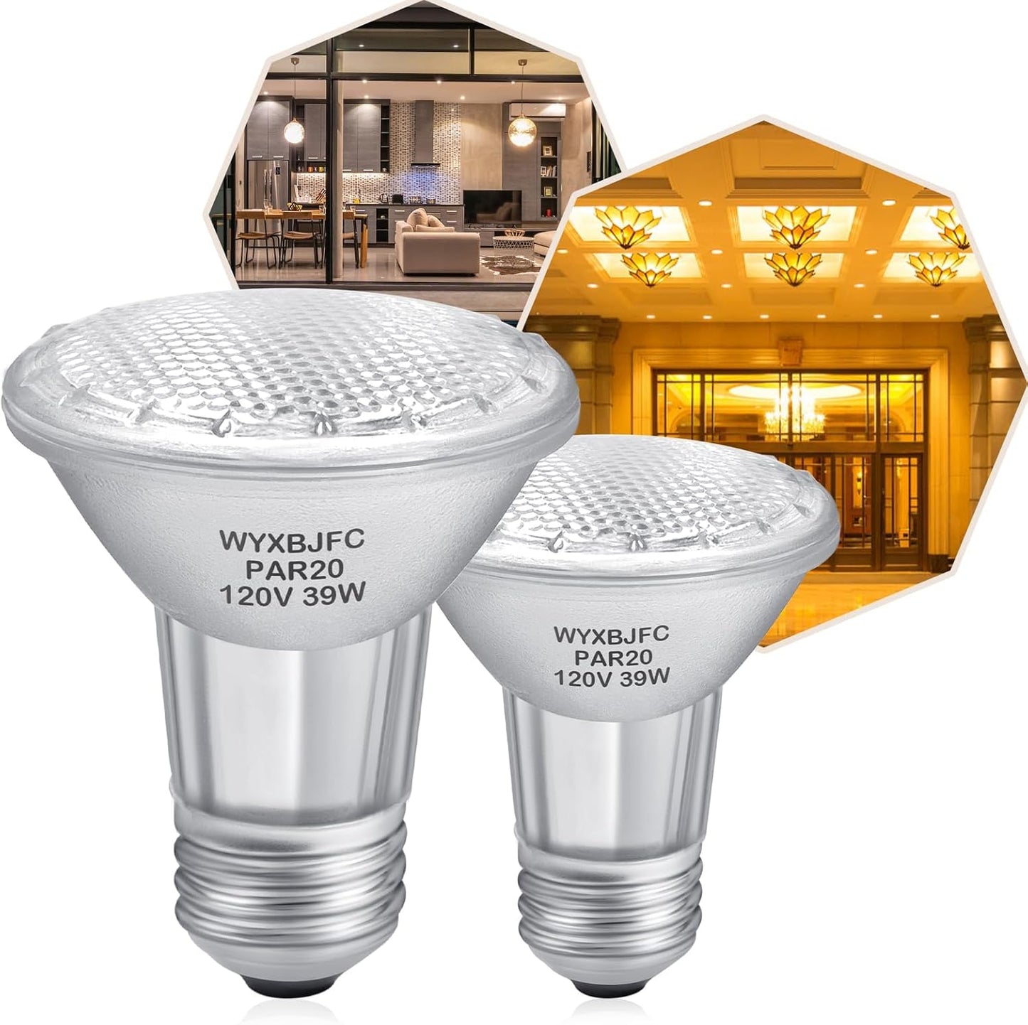Bombillas Par20 39W E26 3000K blanco cálido set 2