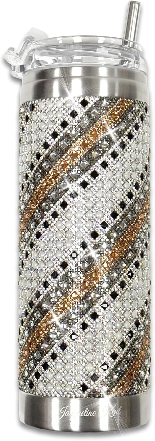 Vaso de acero inoxidable Jacqueline Kent con perlas múltiples