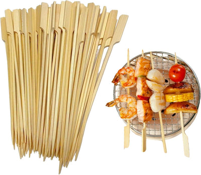 100 Pinchos Bambú Natural 6pulg Multifuncionales