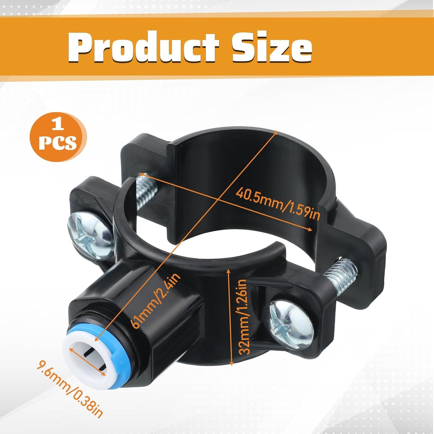 Adaptador manguera para filtro agua 3/8"