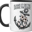 Taza cerámica retro Blame It On The Drink con ancla de crucero