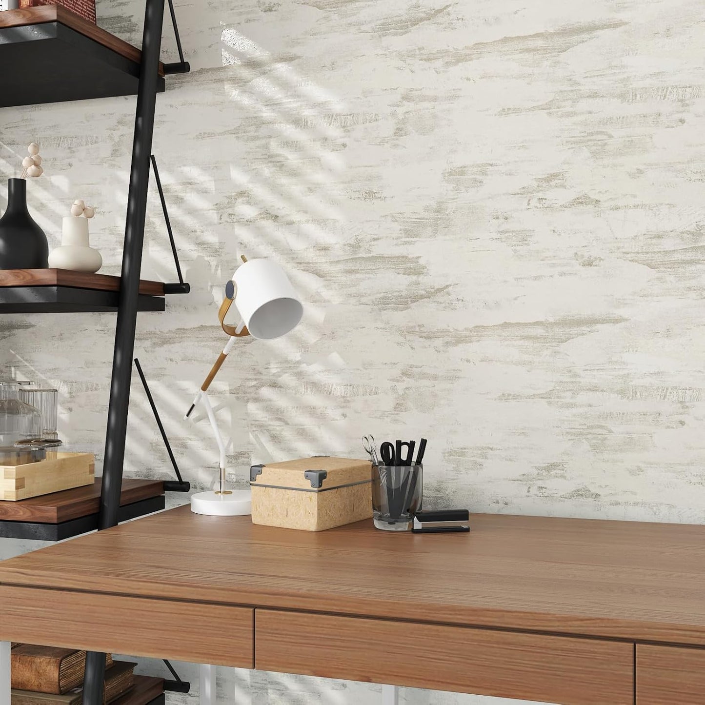 Papel tapiz hormigón gris autoadhesivo para cocina y dormitorio
