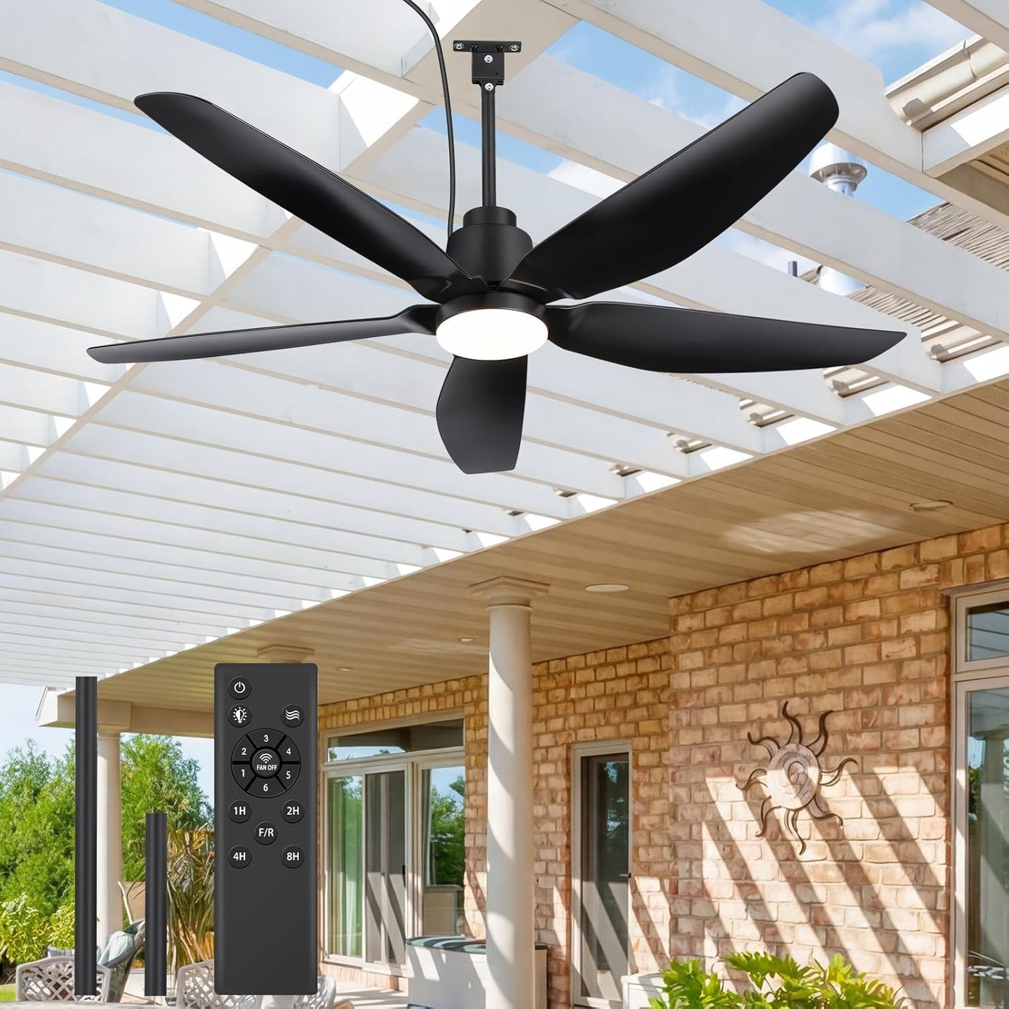 Ventilador techo 42pulg luces control remoto interiores