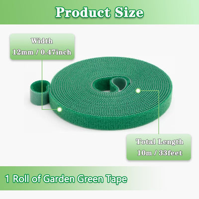 Cinta jardín ajustable para plantas trepadoras 33pulg x 1/2pulg