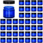 Tarros vidrio azul 2oz con tapas set 40 para cosméticos sellables