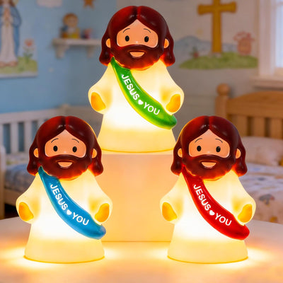 3 Lámparas Noche Pascua LED Regulable Decoración Cristiana