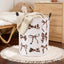 Cesta lavandería lazo estampado leopardo decoración hogar