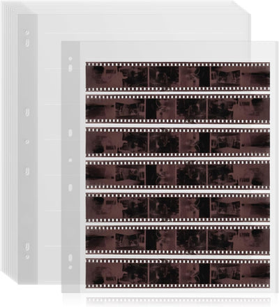 25 Fundas Película 1.378pulg Almacenamiento 7 Tiras 6 Marcos