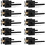 10 Manijas Puerta Negro Reversibles
