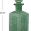 Decantador Vidrio En Relieve Tapón 28oz Verde Oscuro