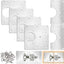 Placa reparación bisagra acero inox set 6 pzas