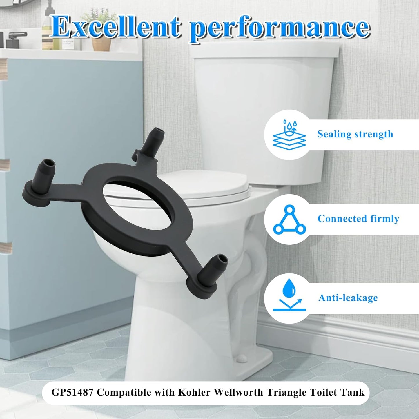 Tornillos para tanque inodoro comp Kohler Wellworth Triángulo set 1