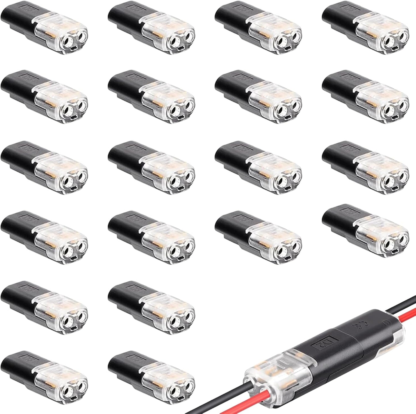 Conector doble alambre para tira led 22-20 awg
