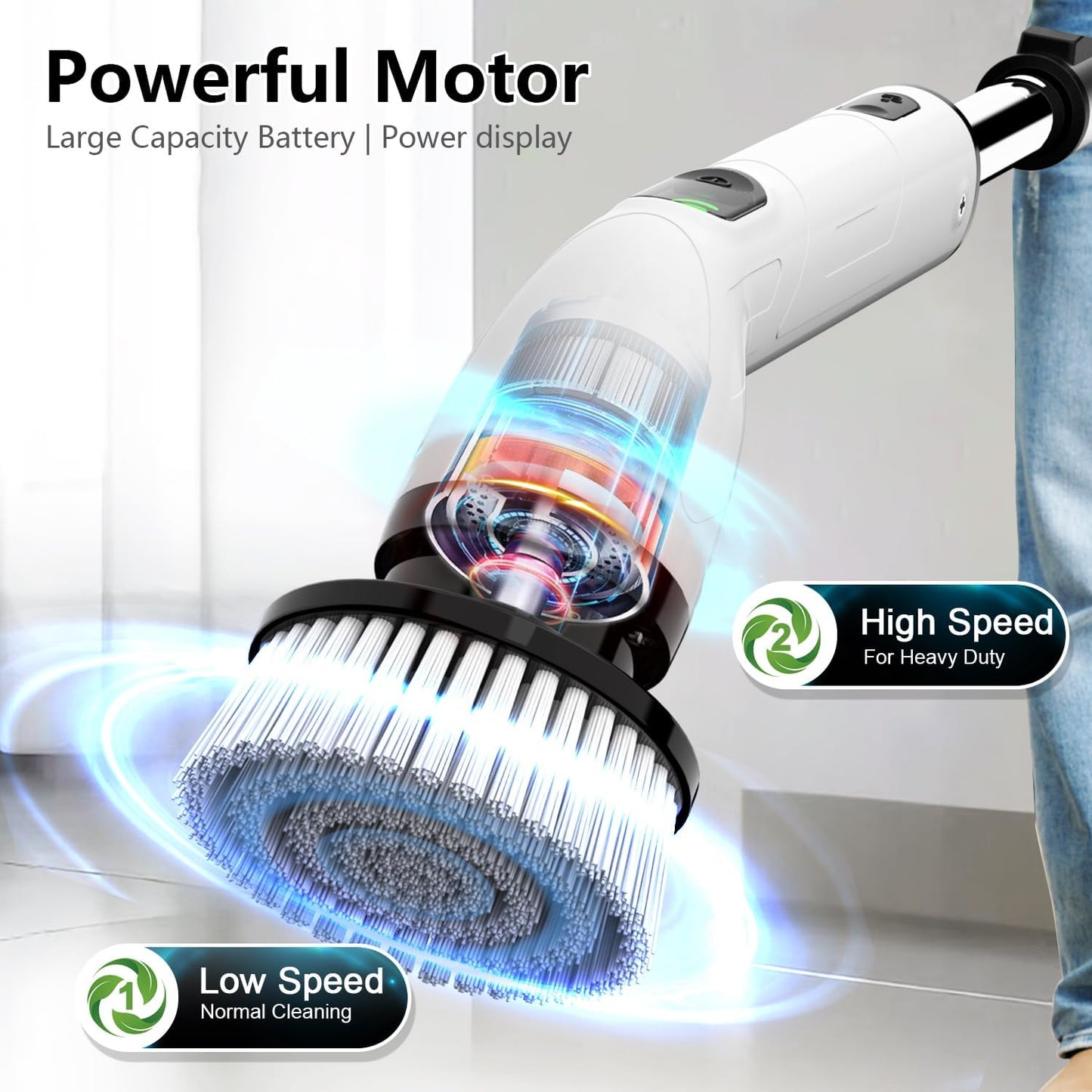Limpiador baño eléctrico IPX7 4 cabezales ajustables
