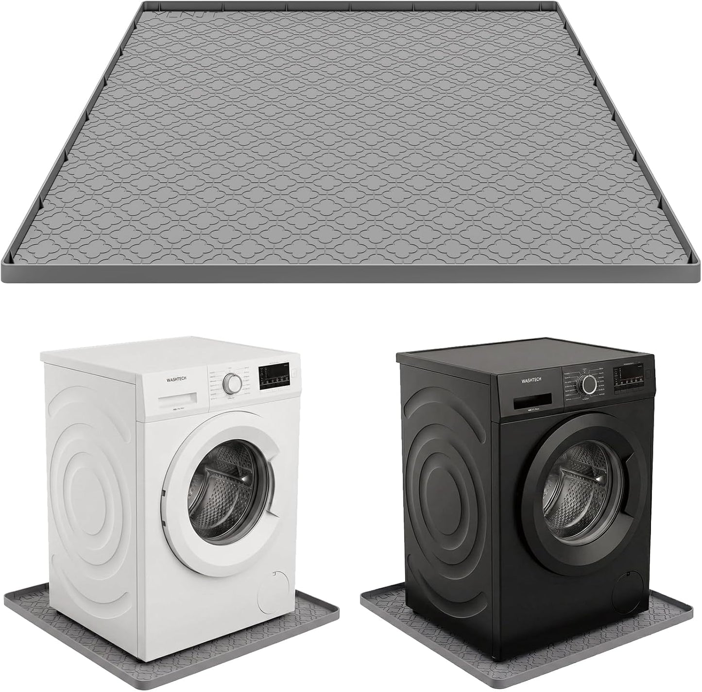 Bandeja drenaje silicona lavadora 33x31pulg antideslizante