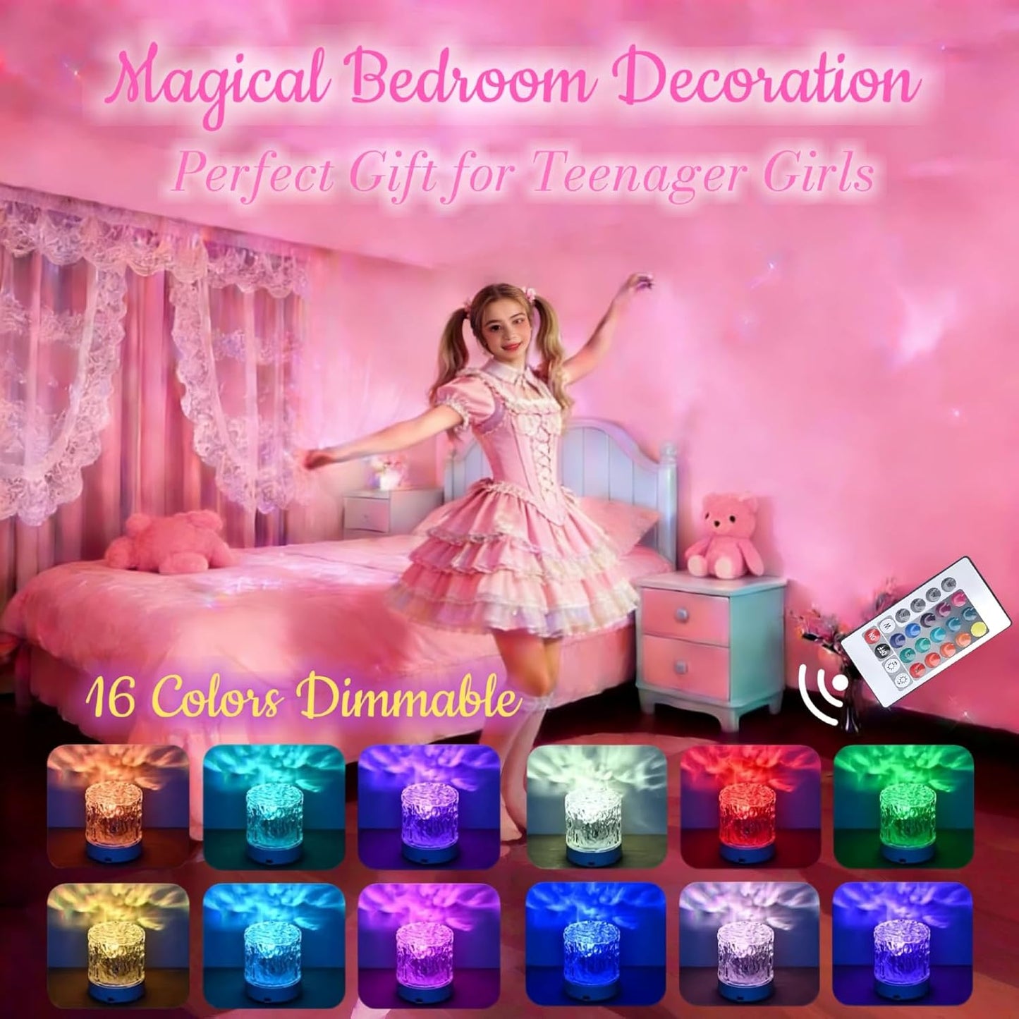 Proyector luz inalámbrico aurora borealis dormitorio