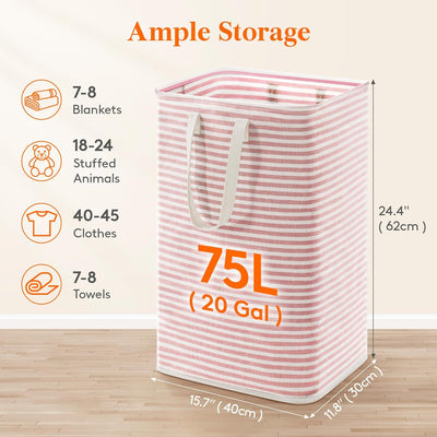 Bandeja lavado 75L plegable con asas rosa