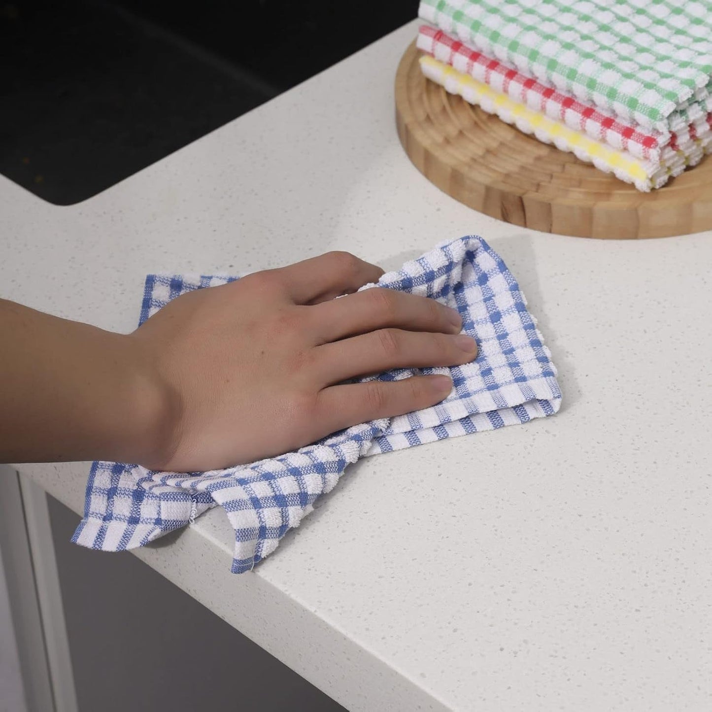 Set 12 paños cocina algodón absorbente uso doméstico