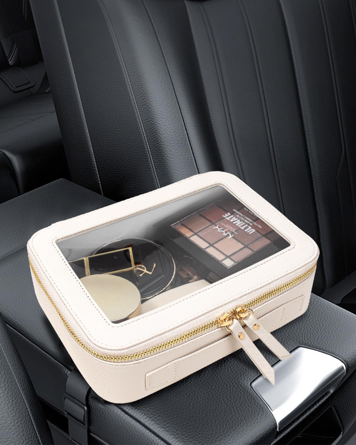 Bolsa maquillaje transparente organizadora con cremallera