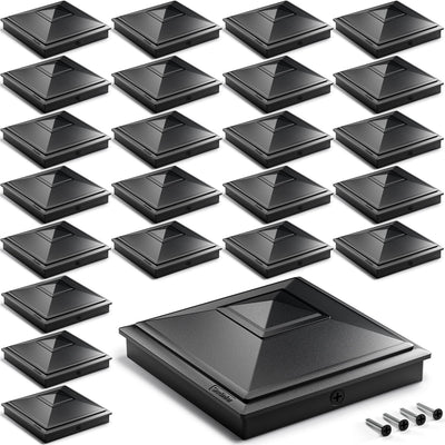 Tapas poste piramidal 6x6 pulg impermeables paquete 24