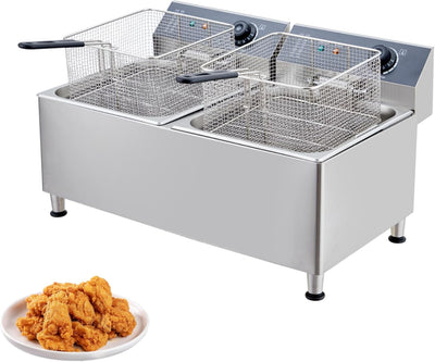 Freidora eléctrica acero inox 11L 1700W cesta y tapa extraibles