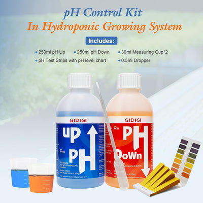 Kit control pH hidroponía con tiras prueba