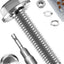 Set 10 Pzas Perno M8 Acero Inox 304 Hex con Brida